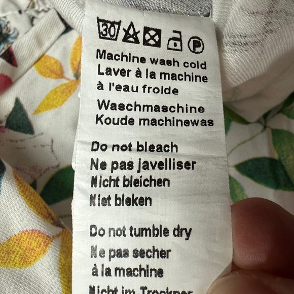 PIAZZA DEL TEMPIO Women's viscose floral shift dress Made in Italy sz S GUC - Picture 4 of 6